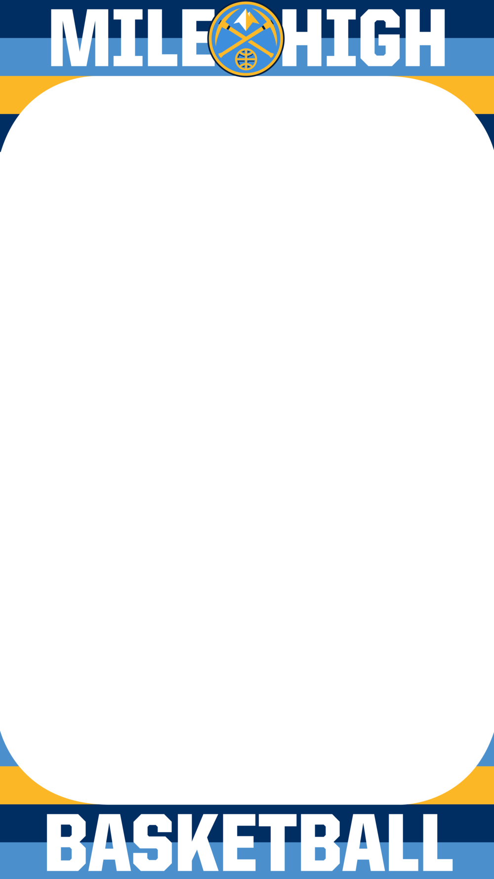 A Very Cool Snap Chat Filter For The Denver Nuggets - Denver Nuggets Clipart (1000x1778), Png Download