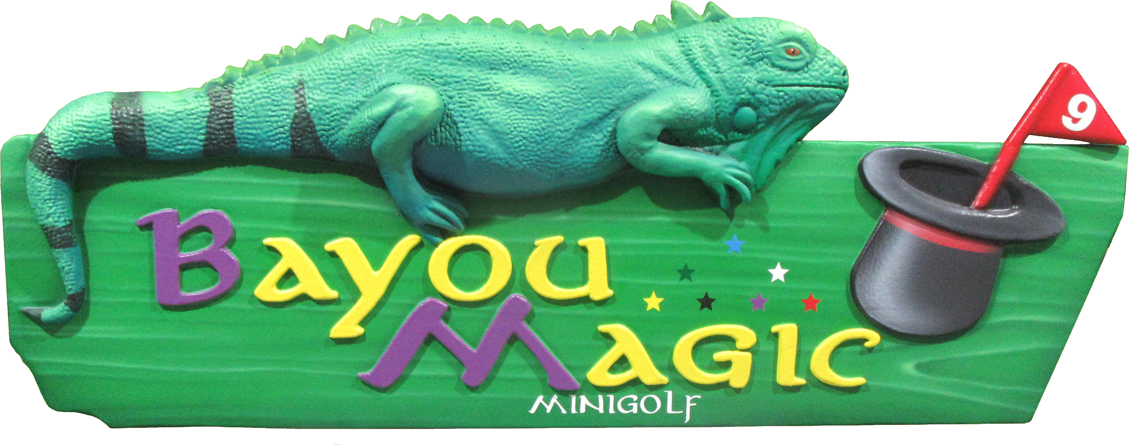 Bayou Magic Fun Center - Green Iguana Clipart (3912x1530), Png Download