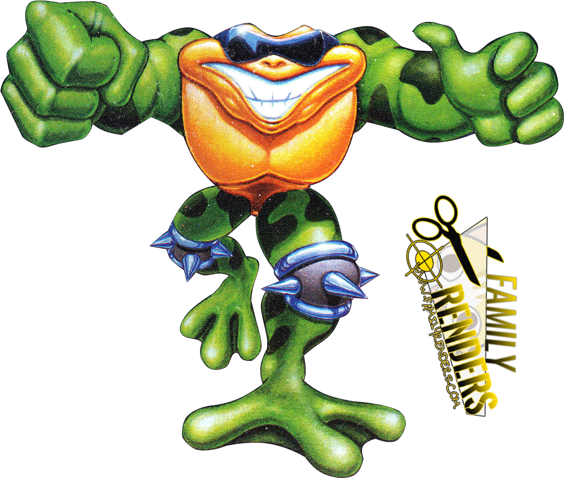 Rash Battletoads Clipart (2000x1621), Png Download