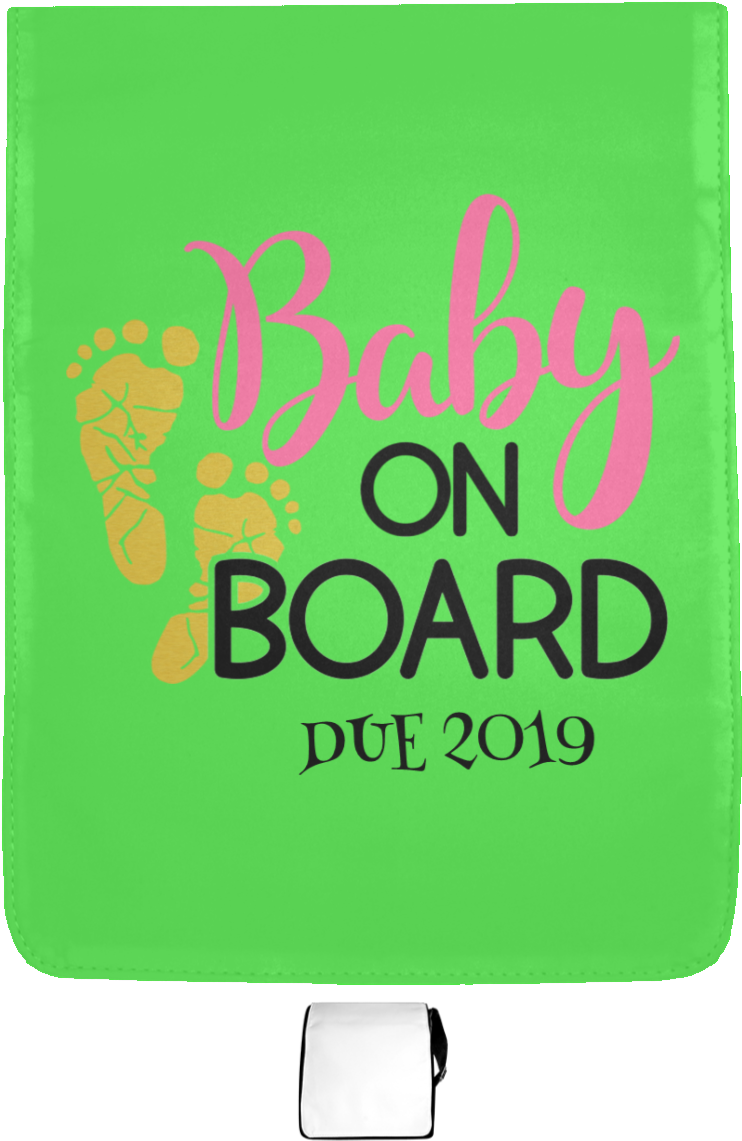 Baby On Board Due 2019 Medium Shoulder Bag - Graphic Design Clipart (742x1141), Png Download