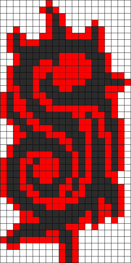 Slipknot Logo Perler Perler Bead Pattern / Bead Sprite - Hama Beads Slipknot Clipart (421x841), Png Download