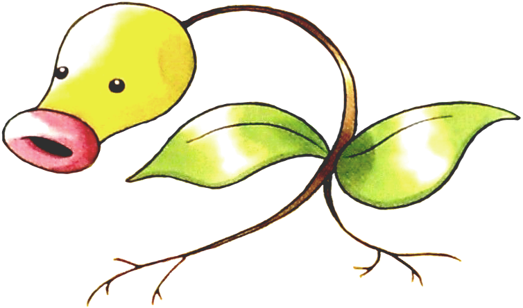 Bellsprout Pokemon Red And Blue Official Art - Pokemon Red Bellsprout Clipart (754x444), Png Download