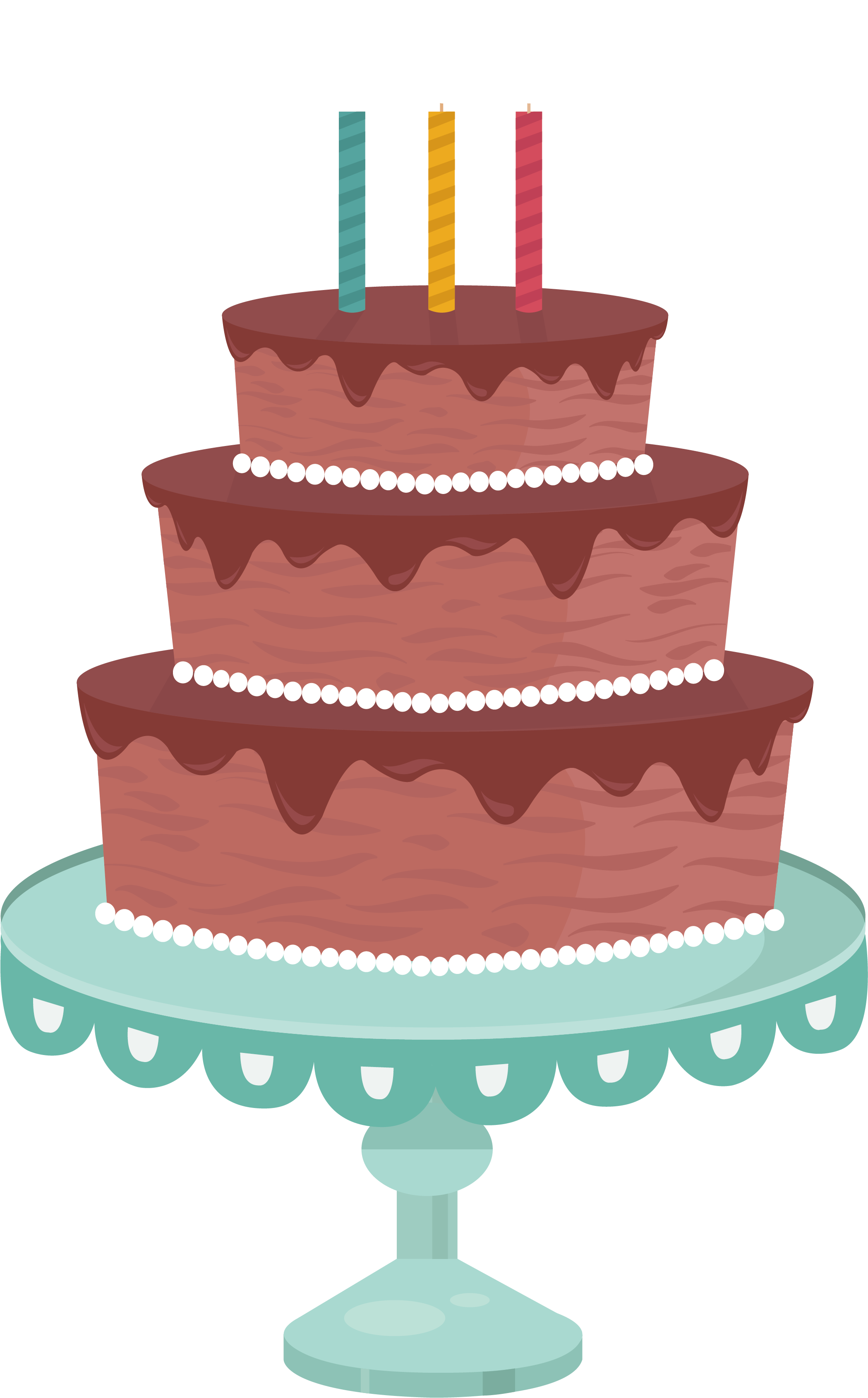Vector Layers Cake - Birthday Cake With Layers Clipart (2097x3394), Png Download
