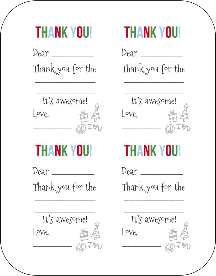 Free Fill In The Blank Thank You Cards - Fill In The Blank Thank You Printable Clipart (728x929), Png Download