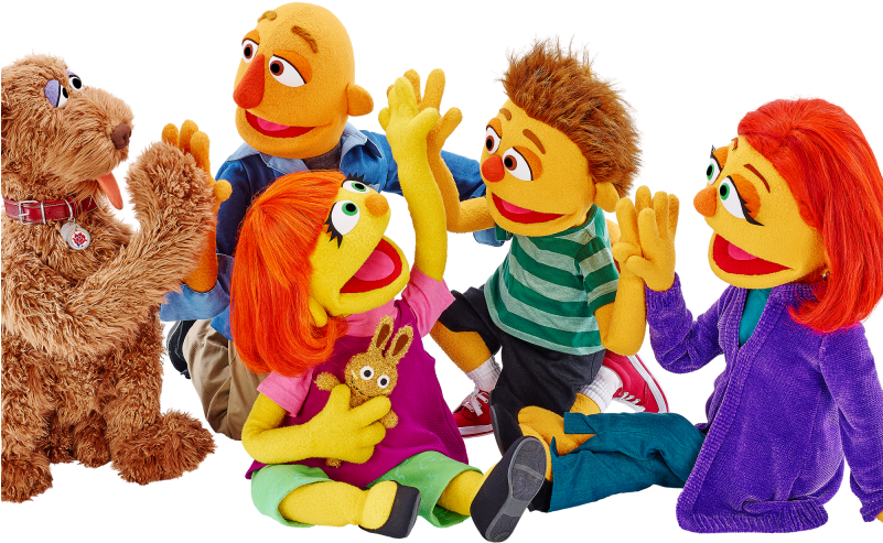 Meet Julia's Family - Sesame Street Julia Family Clipart (800x600), Png Download