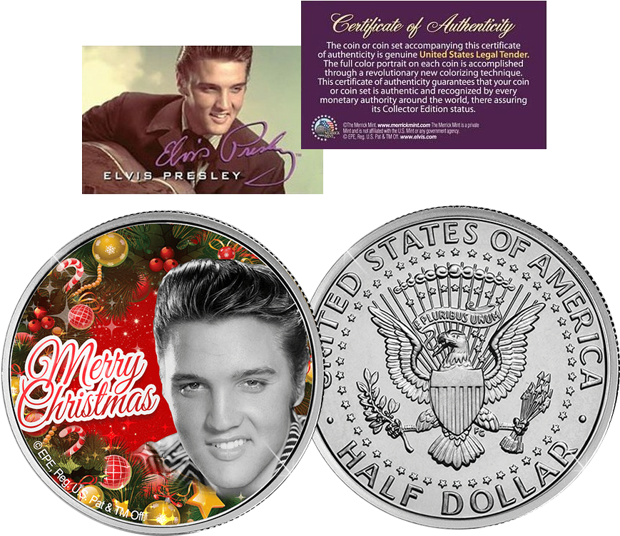 Coin 2018 Christmas - Half Dollar Coin Clipart (884x775), Png Download
