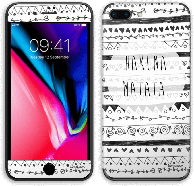Hakuna Matata Skin Iphone 8 Plus - Iphone 8 Plus Vs Lg G6 Clipart (800x774), Png Download