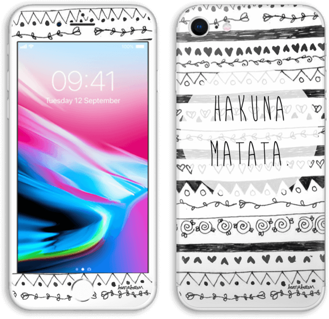 Hakuna Matata Skin Iphone - Айфон 8 Clipart (800x779), Png Download