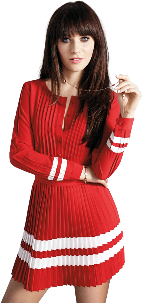 Photo Zooey Deschanel By Autumns Muse-d87r1ds Zpsusid3el7 - Zooey Deschanel Dress Clipart (502x1024), Png Download