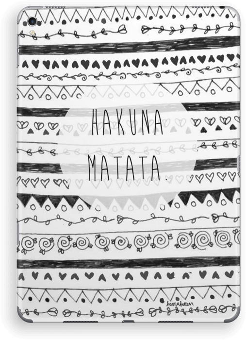 Hakuna Matata Skin Ipad Pro - Paper Clipart (572x800), Png Download