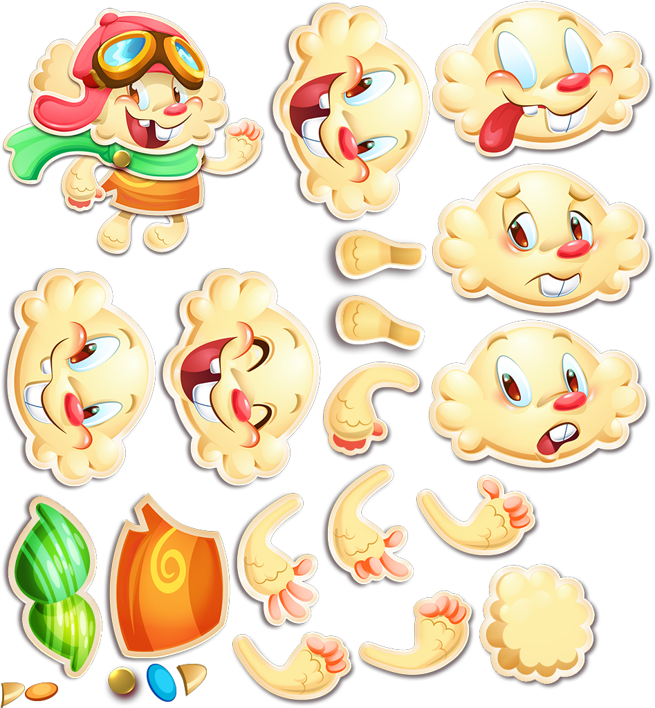 Candy Crush Candies Png For Kids Clipart (947x1024), Png Download