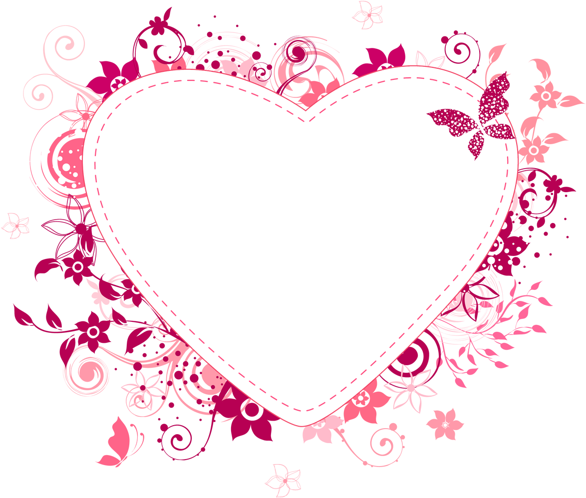 Coracacao E Flores Png - Wedding Card Border Design Clipart (700x604), Png Download