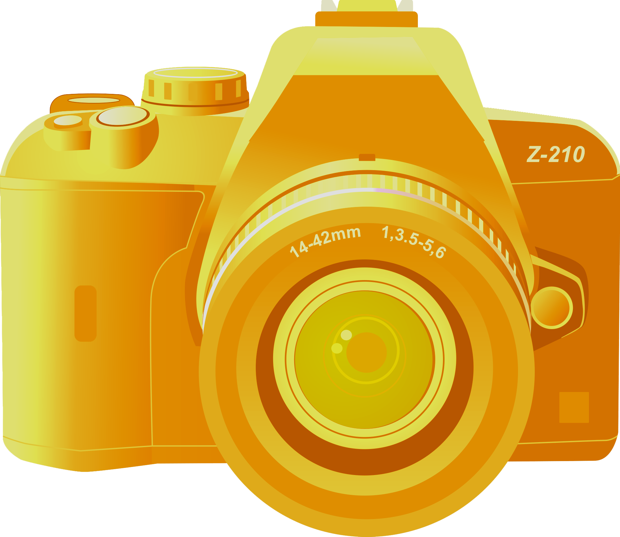 Camera2 Mgx Gold - Gold Camera Icon Transparent Clipart (2000x1733), Png Download