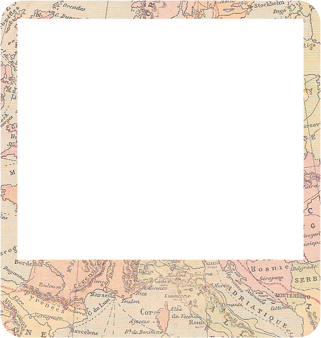 Vintage Polaroid Frame Png Vintage Map Frames Vintage - Map Frames Png Clipart (650x684), Png Download