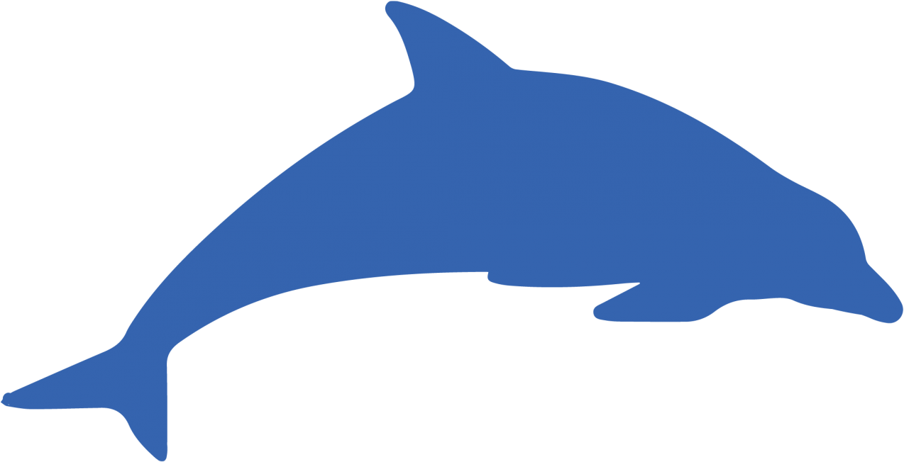 Icon-dolphin - Silhouette Dolphin Png Clipart (1280x1280), Png Download