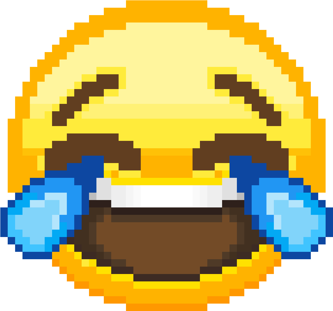 Laughing Crying Emoji - Lmao Emoji Pixel Art Clipart (1200x1200), Png Download
