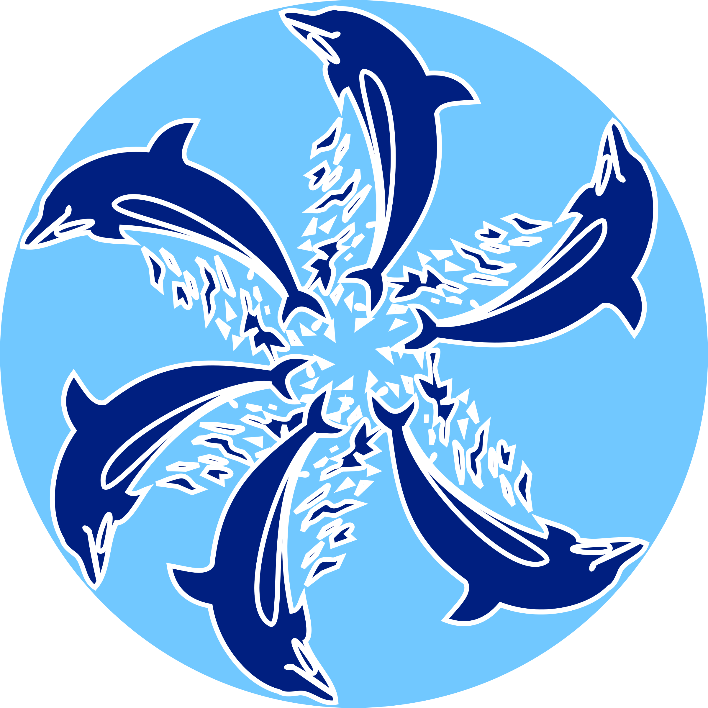 Clipart Dolphins - Dolphins Clip Art - Png Download (2400x2400), Png Download