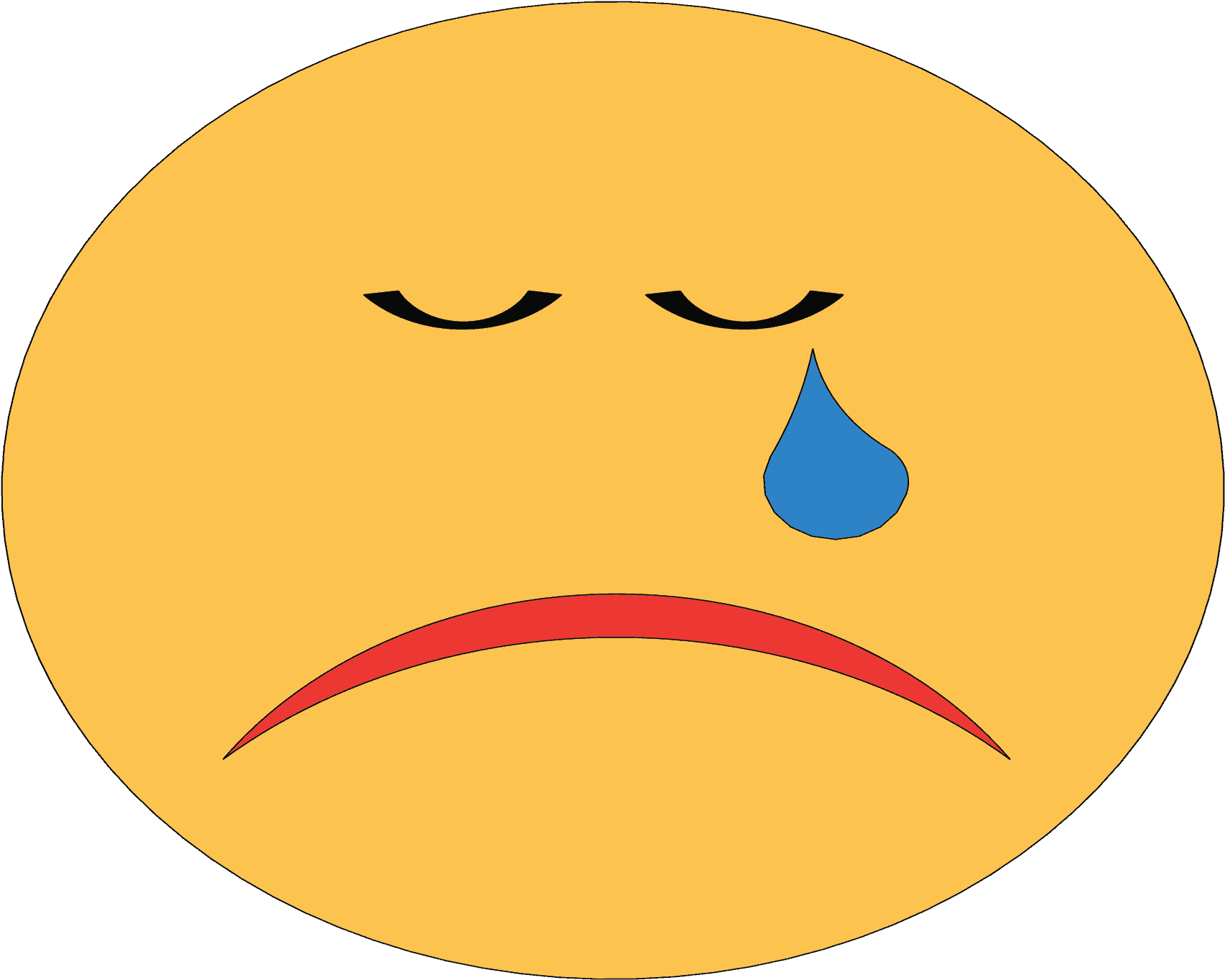 Emoji Crying, 100 Cm - Smiley Clipart (3000x1373), Png Download