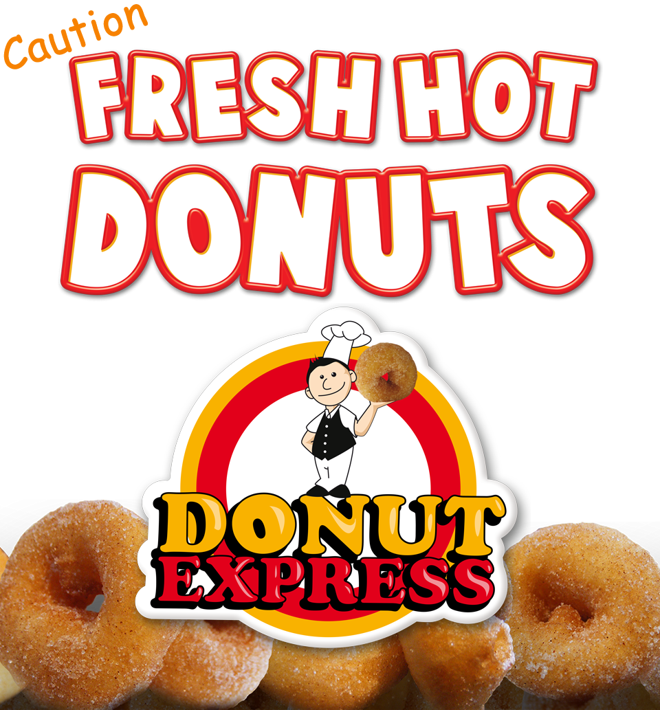Caution Fresh Hot Donut Logo Mini Donuts - Mini Donut Logo Clipart (960x1033), Png Download