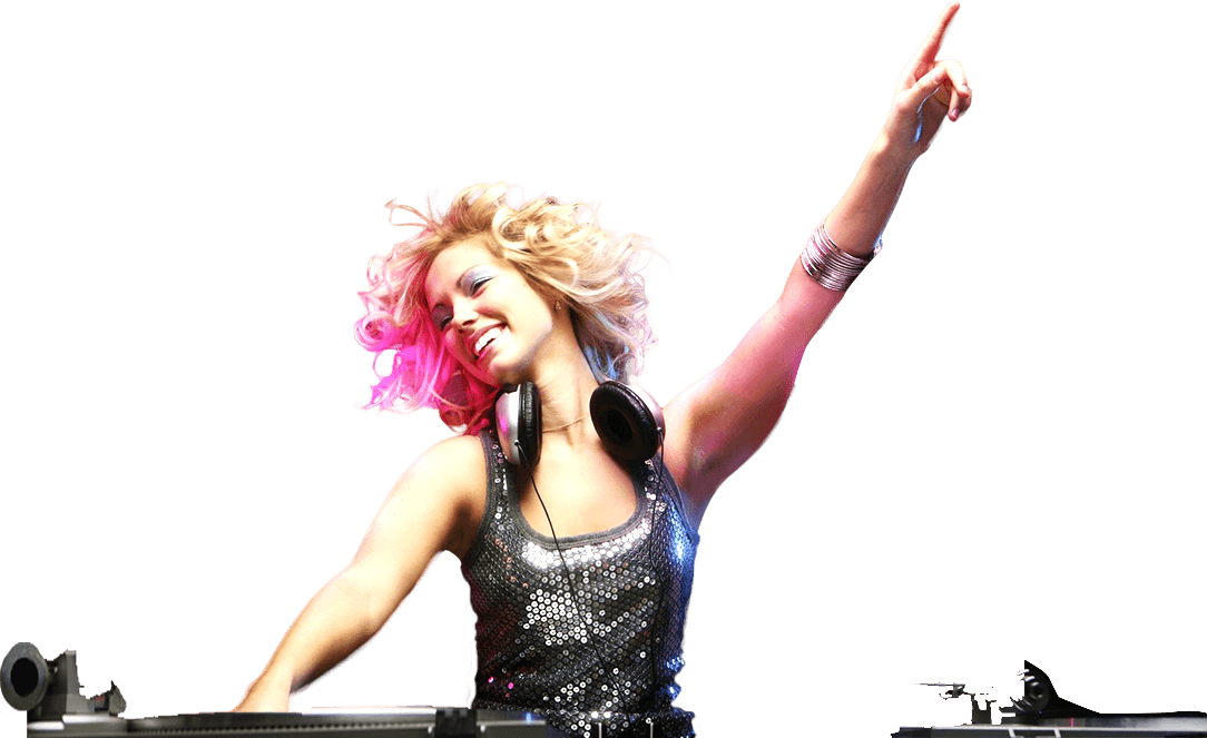 Female Dj Png - Clubbing Png Clipart (1084x663), Png Download