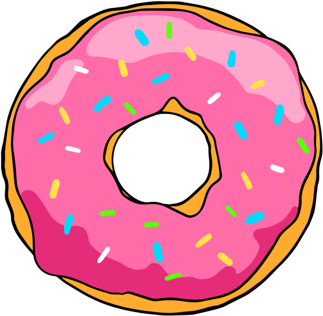 666 X 651 3 - Doughnut Clipart (666x651), Png Download