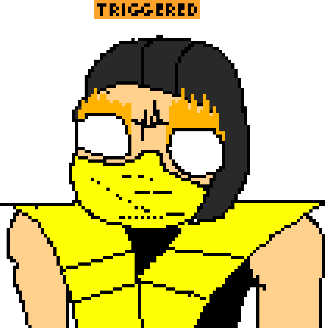 Scorpions Triggered - Triggered Pixel Art Clipart (1080x1060), Png Download