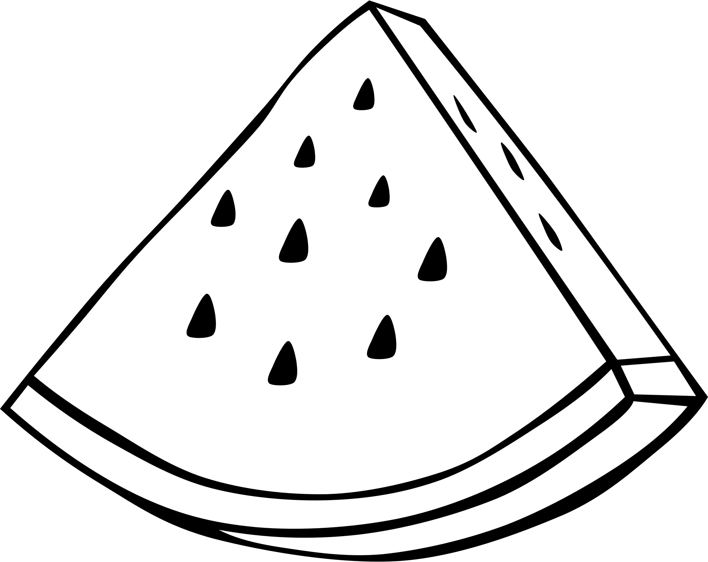 Clipart Simple Fruit Watermelon - Watermelon Outline Clipart - Png Download (2400x1908), Png Download