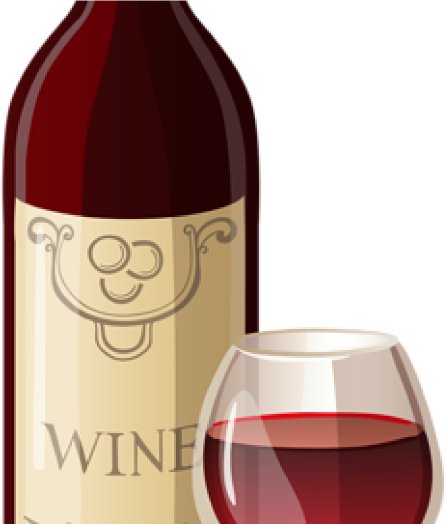 Wine Clip Art Wine Bottle And Glass Png Vector Clipart - Wine And Meal Clipart Transparent Png (1024x1024), Png Download