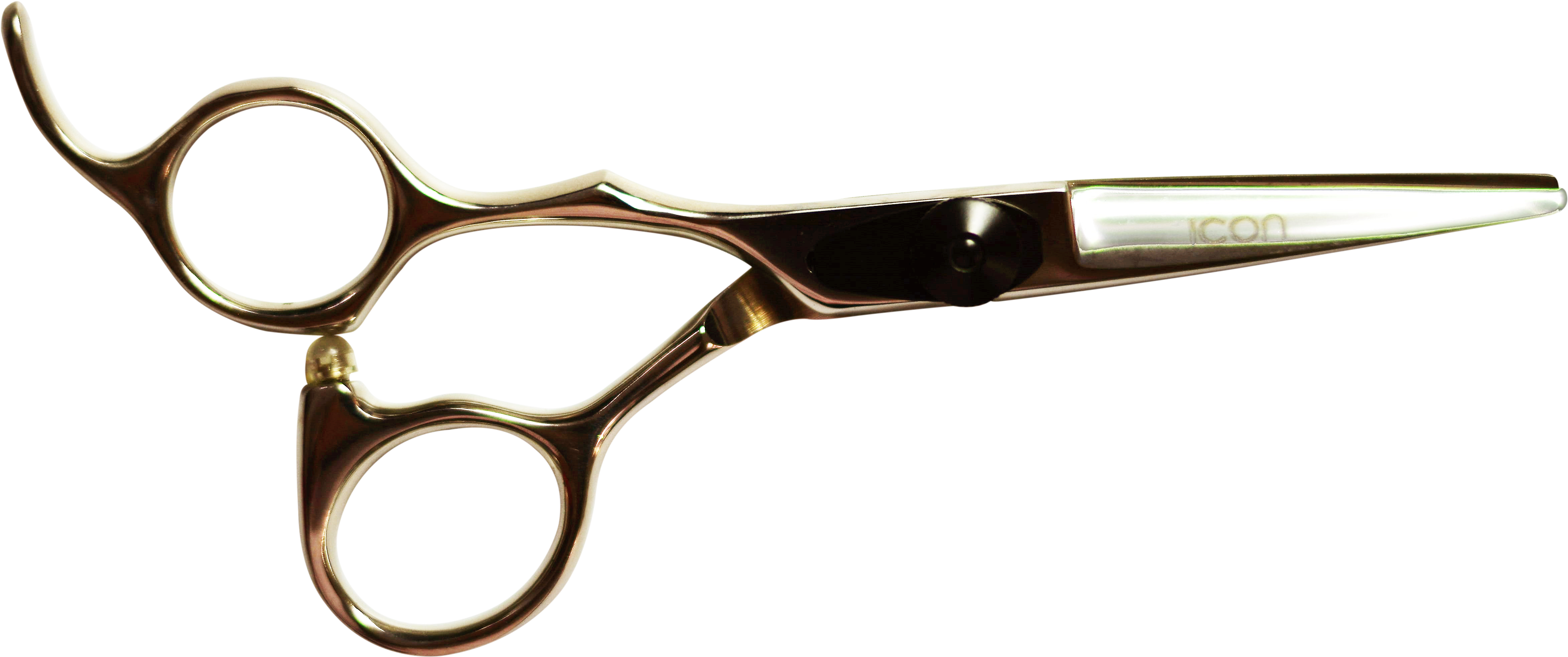 Icon 5' Left Haded Hair Cutting Shears Scissors Clipart (3516x1474), Png Download
