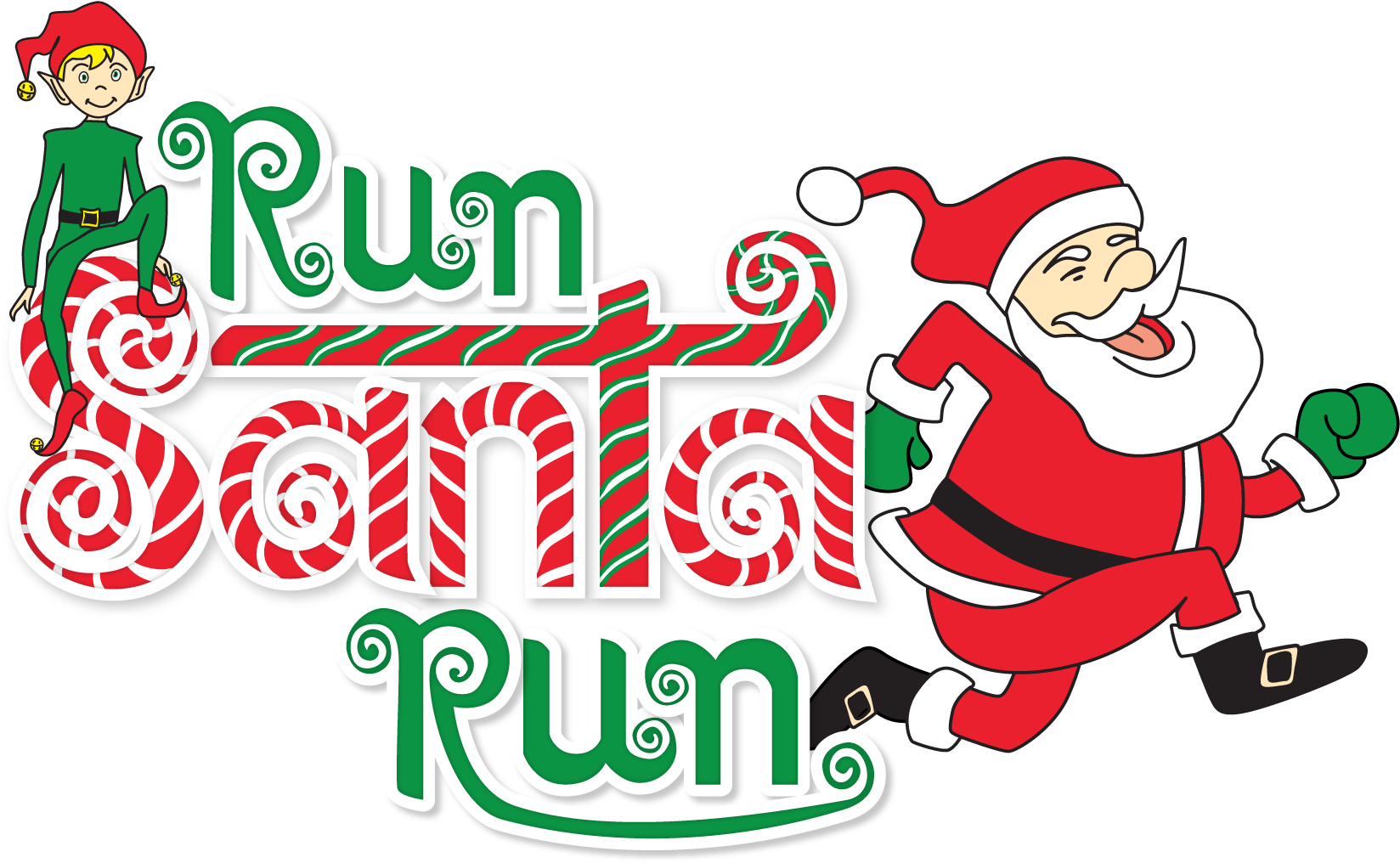 Run Santa Png - Santa Run Clipart (1659x1023), Png Download.