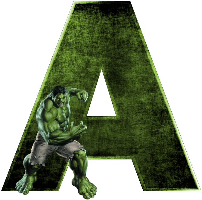 Alfabeto Do Hulk Png - Letras Do Alfabeto Do Hulk Clipart (720x720), Png Download