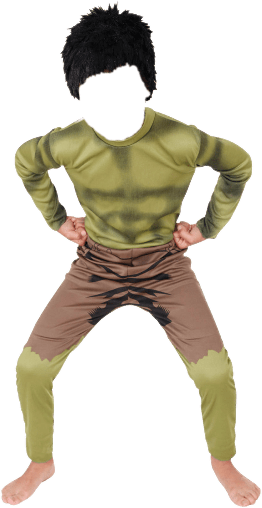 Costume Hulk - Disfraz Hulk Niño Clipart (1000x1721), Png Download
