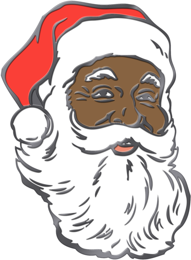 Collection Of Free Santa Transparent Black Download - Santa Clipart - Png Download (600x600), Png Download
