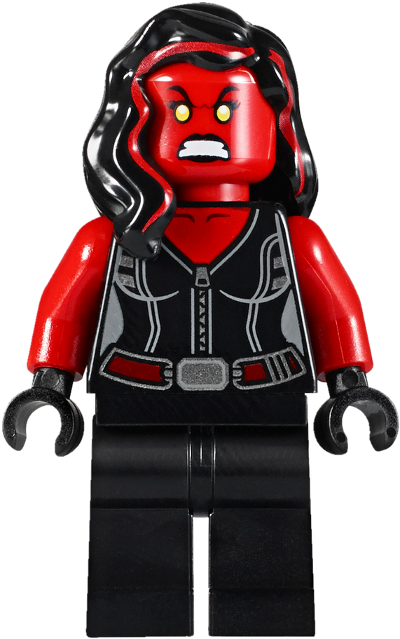 Navigation - Lego Marvel Red She Hulk Clipart (580x926), Png Download