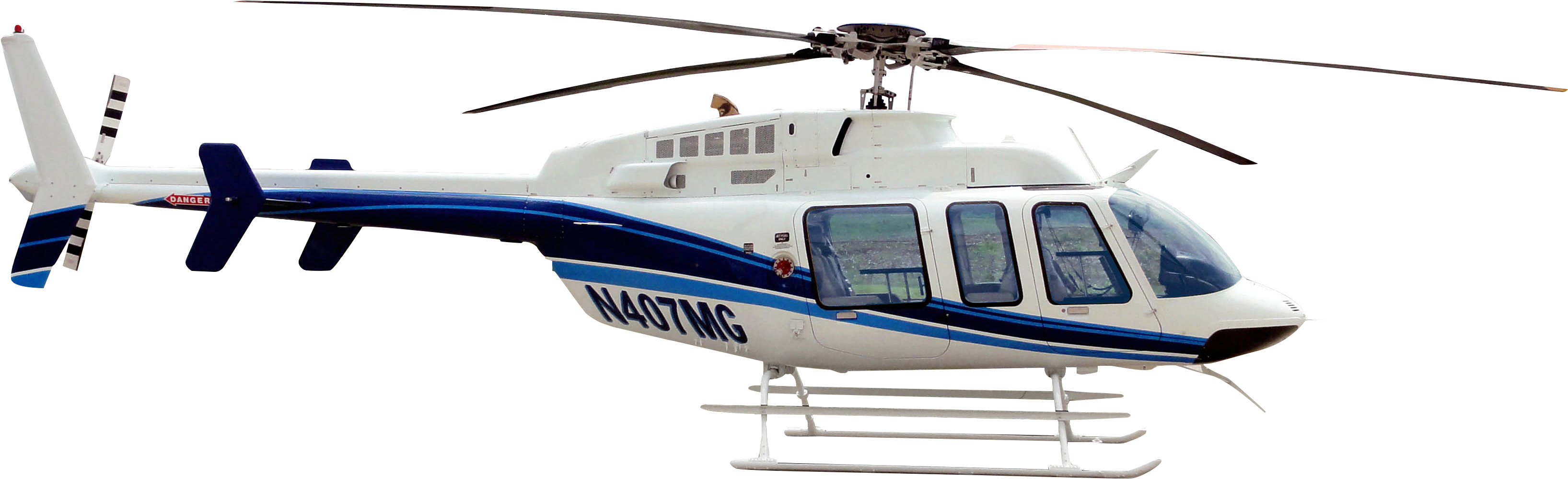 Helicopter Png Free Download - Helicopter Bell 407 Png Clipart (3272x1005), Png Download