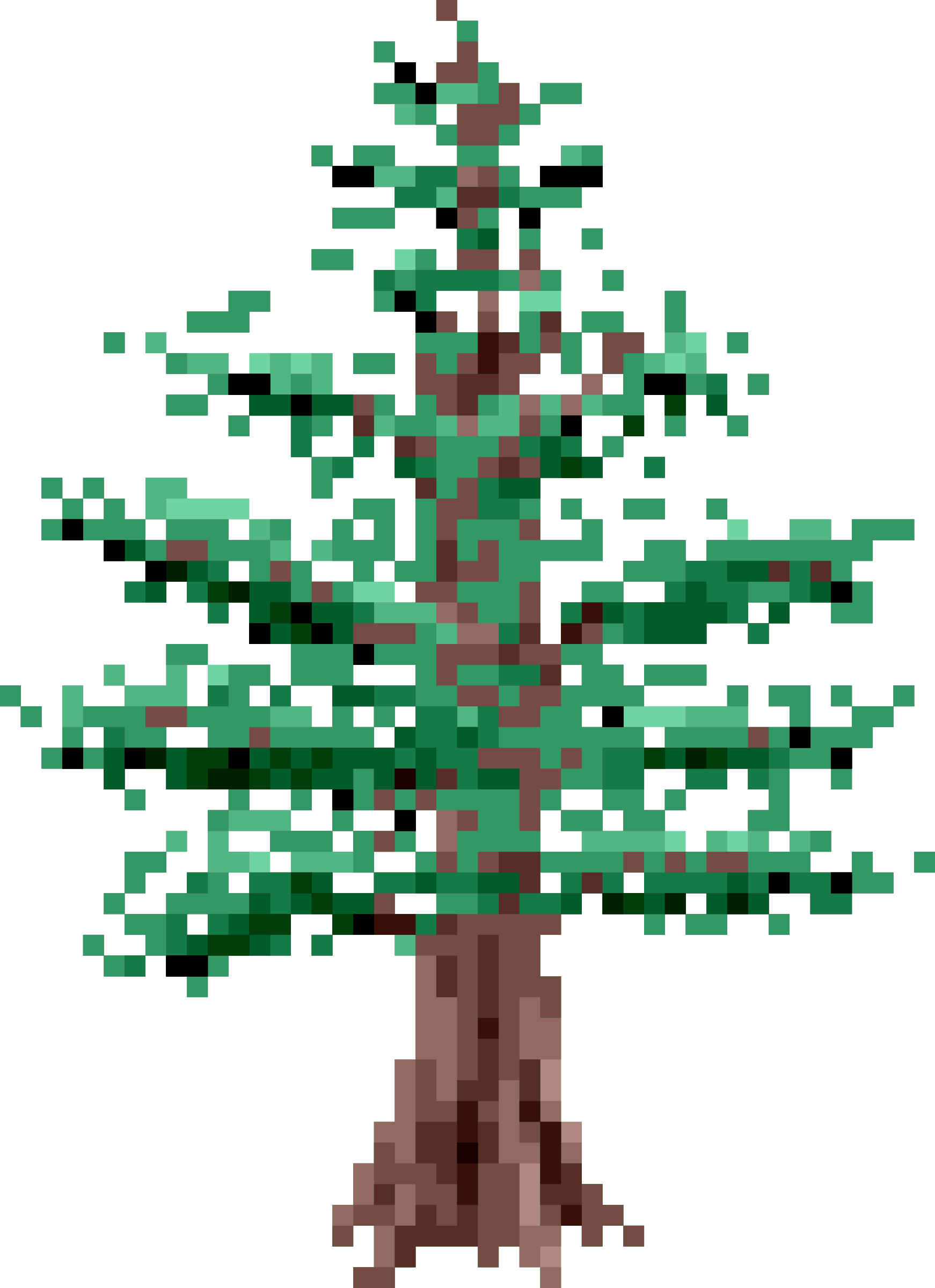 8 Bit Pine Tree - 8 Bit Tree Png Clipart (1742x2400), Png Download