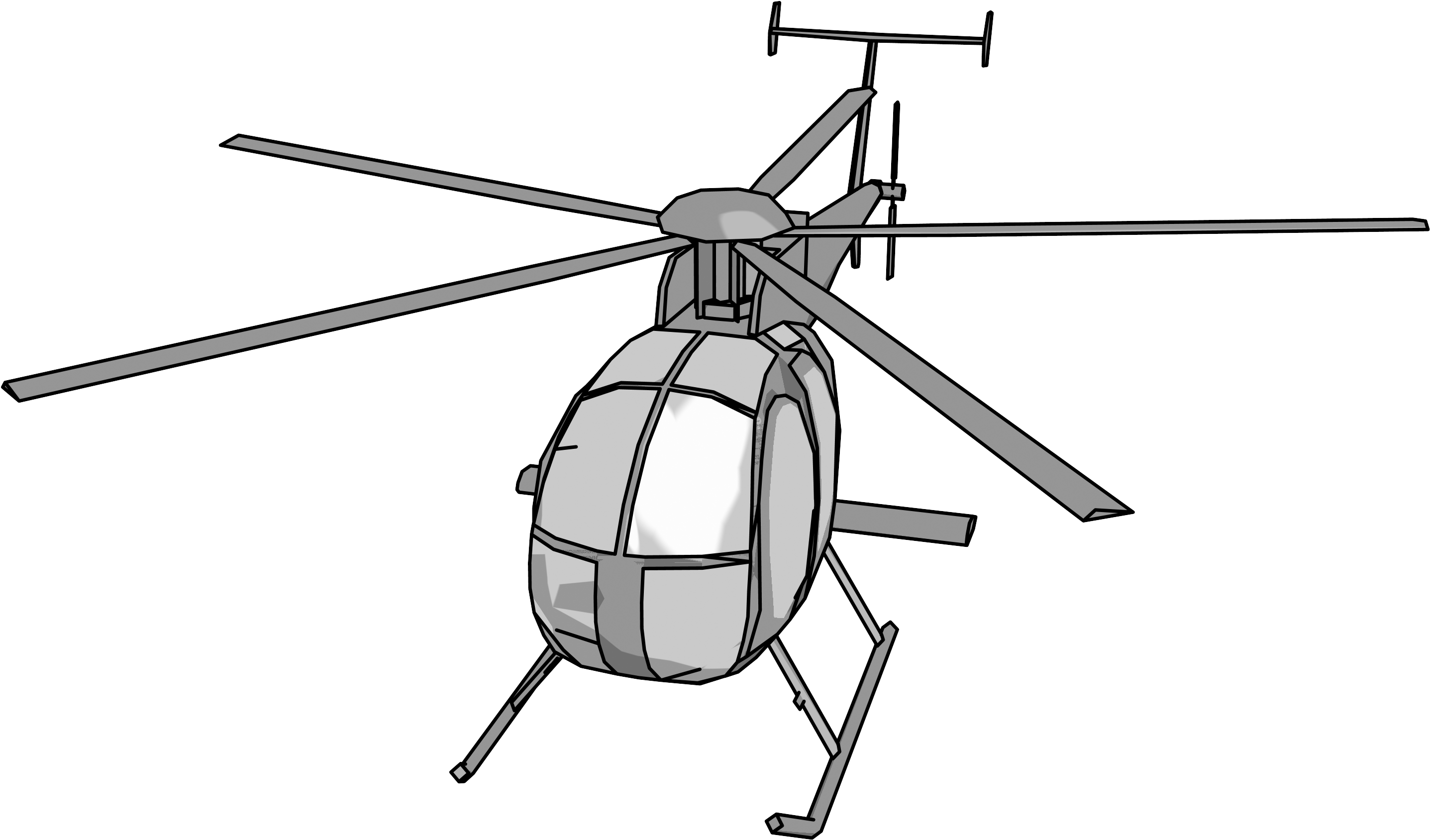 Md 500 Helicopter Png Clipart Picture - Helicopter Rotor Transparent Png (3000x1734), Png Download