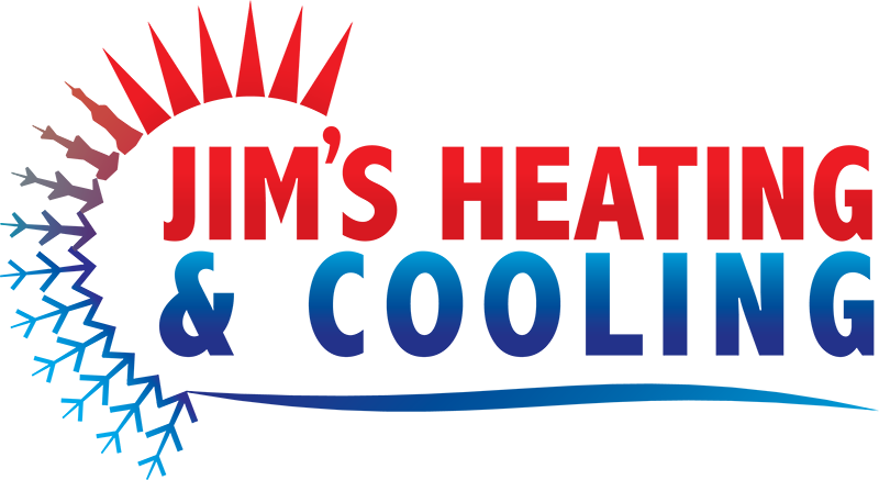 Jim S Heating Cooling Air Conditioner Furnace Repair - Heating And Cooling Logo Png Clipart (800x437), Png Download
