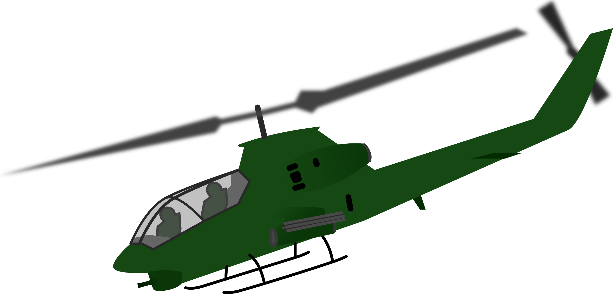 Svg Library Library - Cartoon Military Helicopter Png Clipart (2400x1156), Png Download