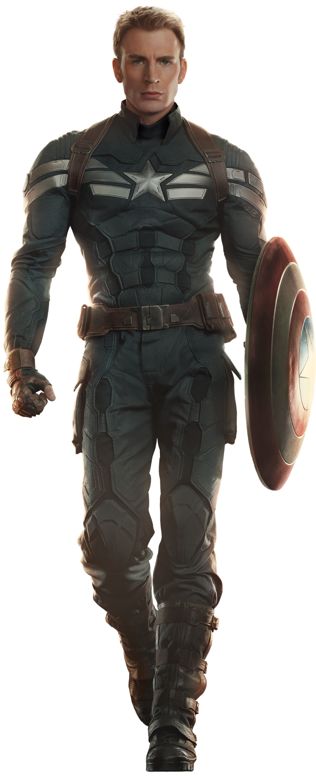 Captain America Png Image Transparent Background - Captain America Chris Evans Standing Clipart (657x1600), Png Download