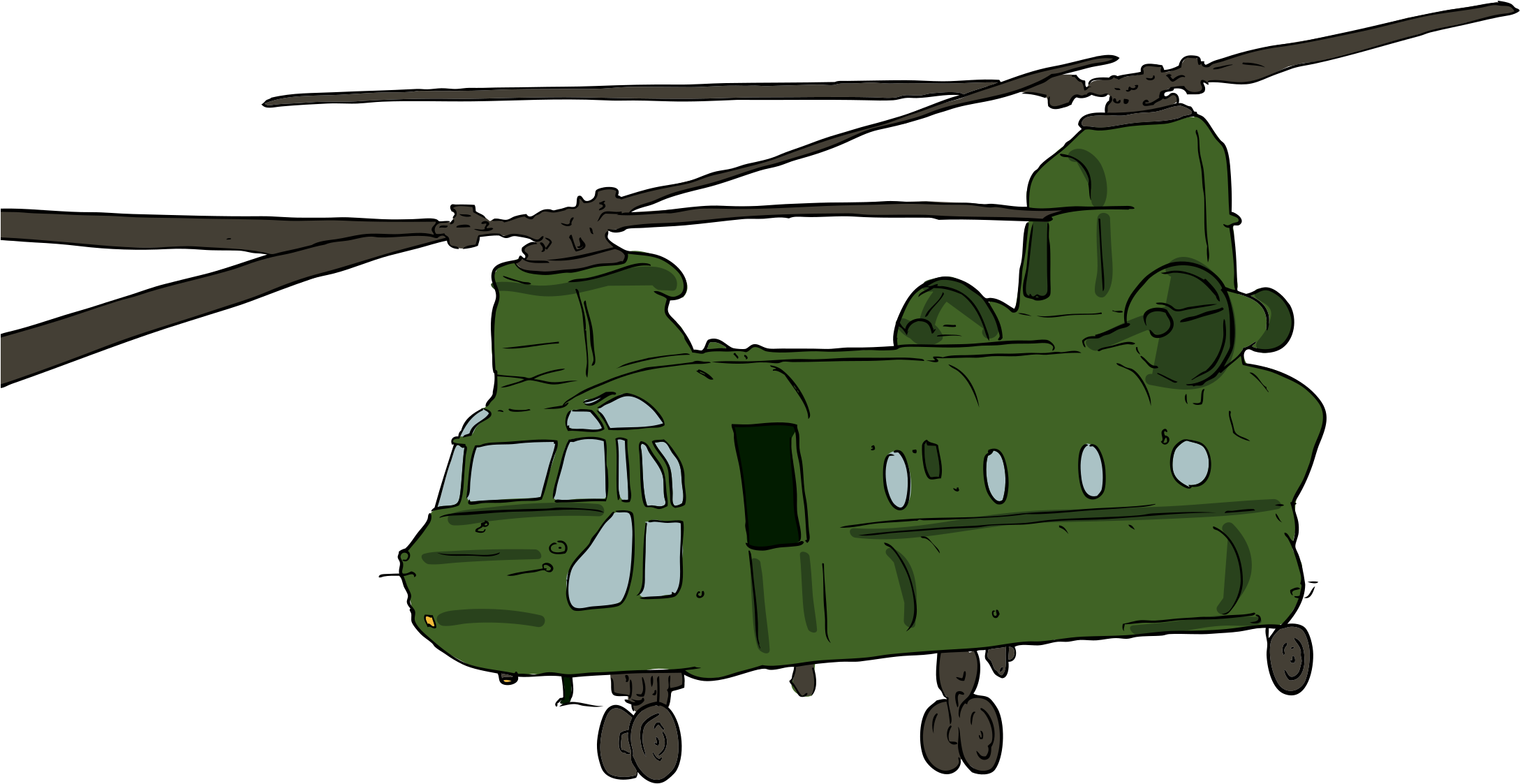 This Free Icons Png Design Of Chinook Helicopter 1 Clipart (2400x1287), Png Download