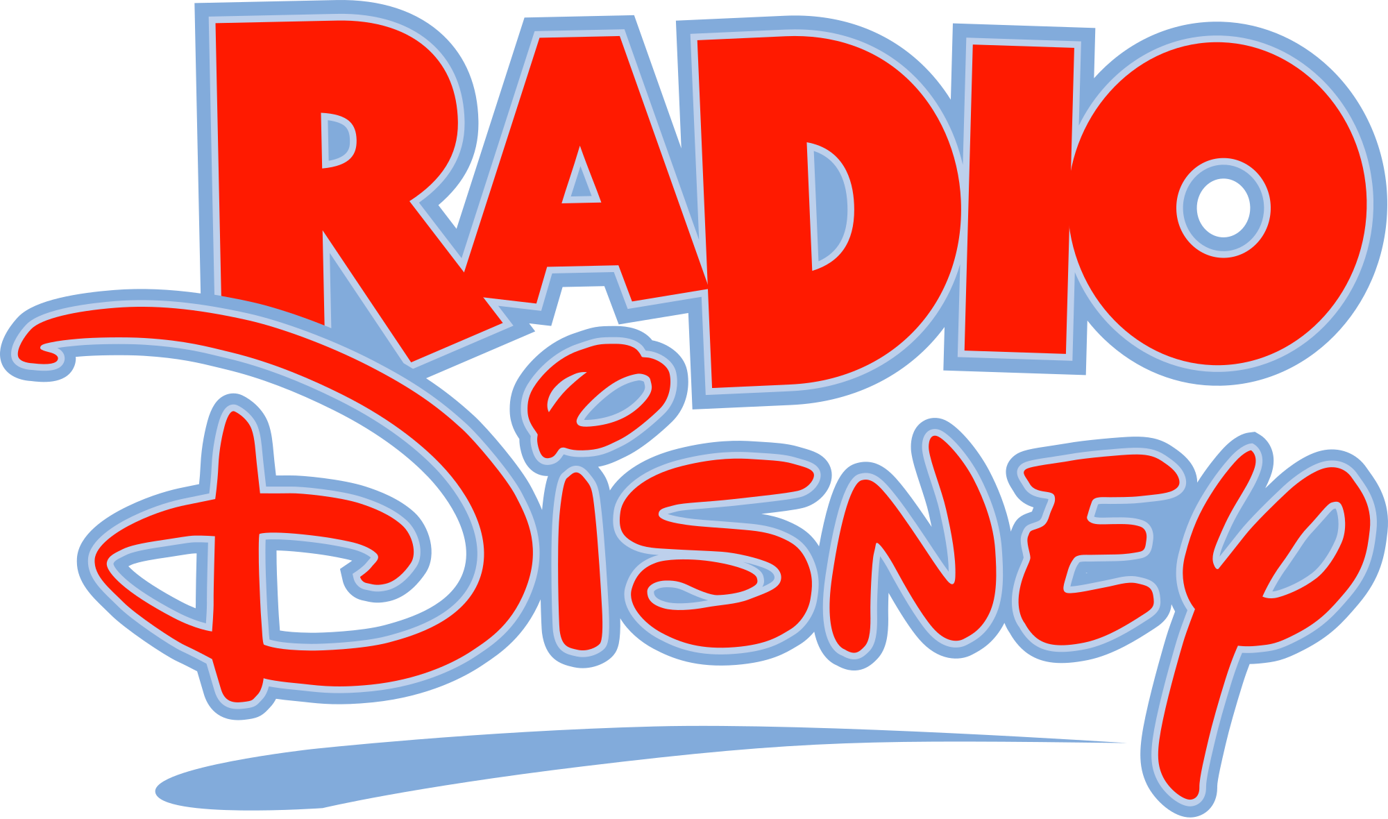 Open - Old Radio Disney Logo Clipart (2000x1180), Png Download