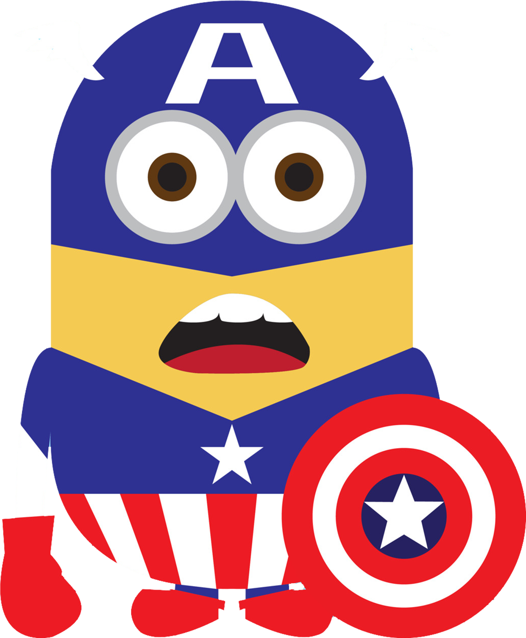 Comment Picture - Captain America Minion Clipart (2244x3071), Png Download