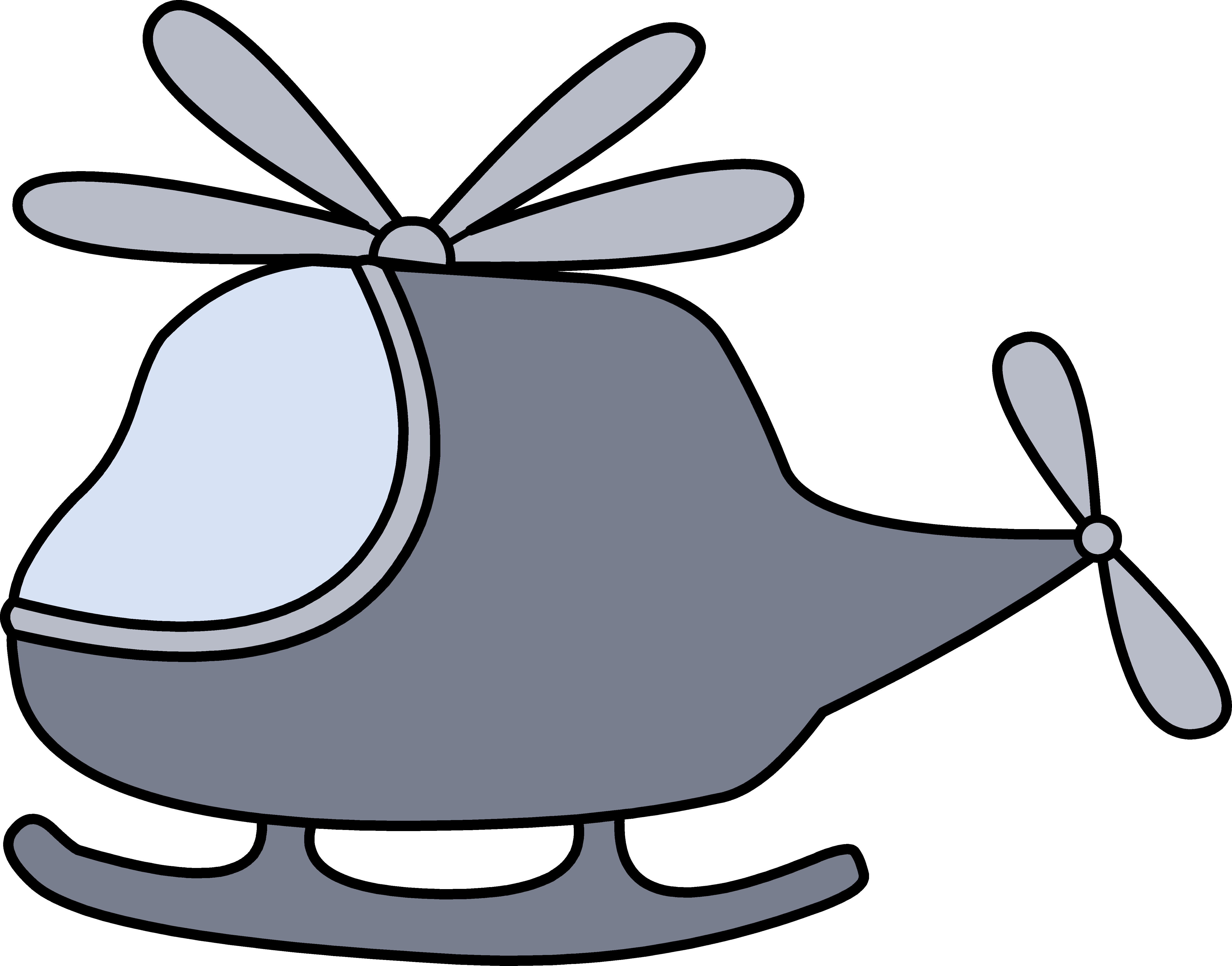 Graphic Freeuse Download Little Gray Free Clip Art - Helicopter Clipart - Png Download (5475x4296), Png Download