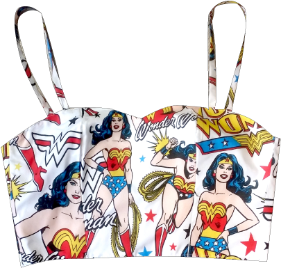 Pretty Disturbia Handmade Wonder Woman - Cartoon Clipart (541x613), Png Download
