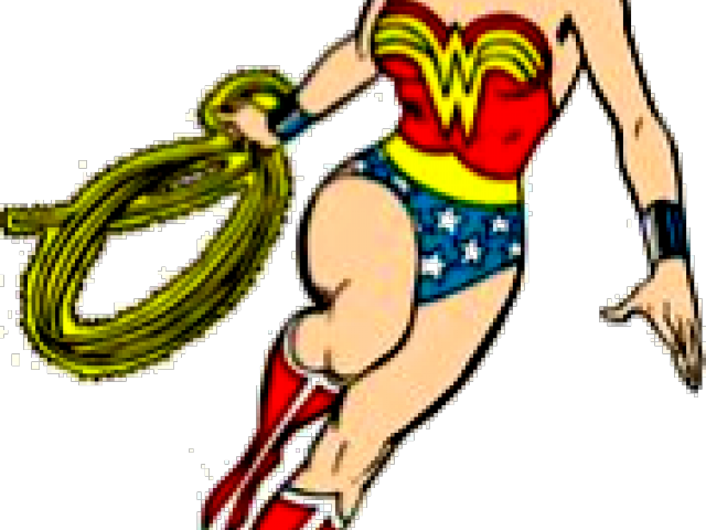 Strong Wonder Woman Cartoon Clipart (640x480), Png Download