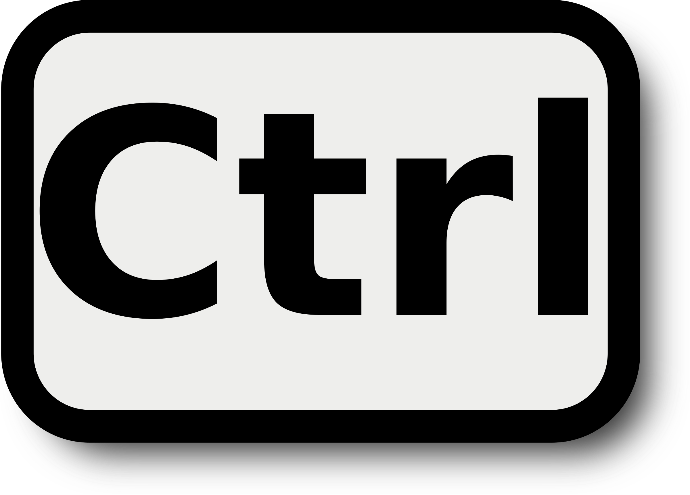 Ctrl Key - Ctrl Key Png Clipart (2400x1723), Png Download