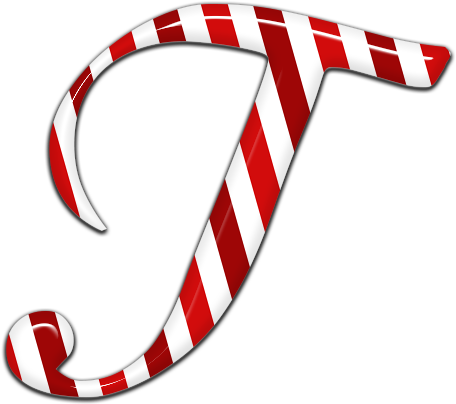Candycane Letter T Text Candy 1488238 - Illustration Clipart (2000x2000), Png Download