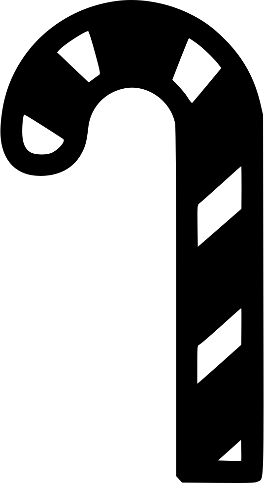 Candy Cane Comments Clipart (536x980), Png Download