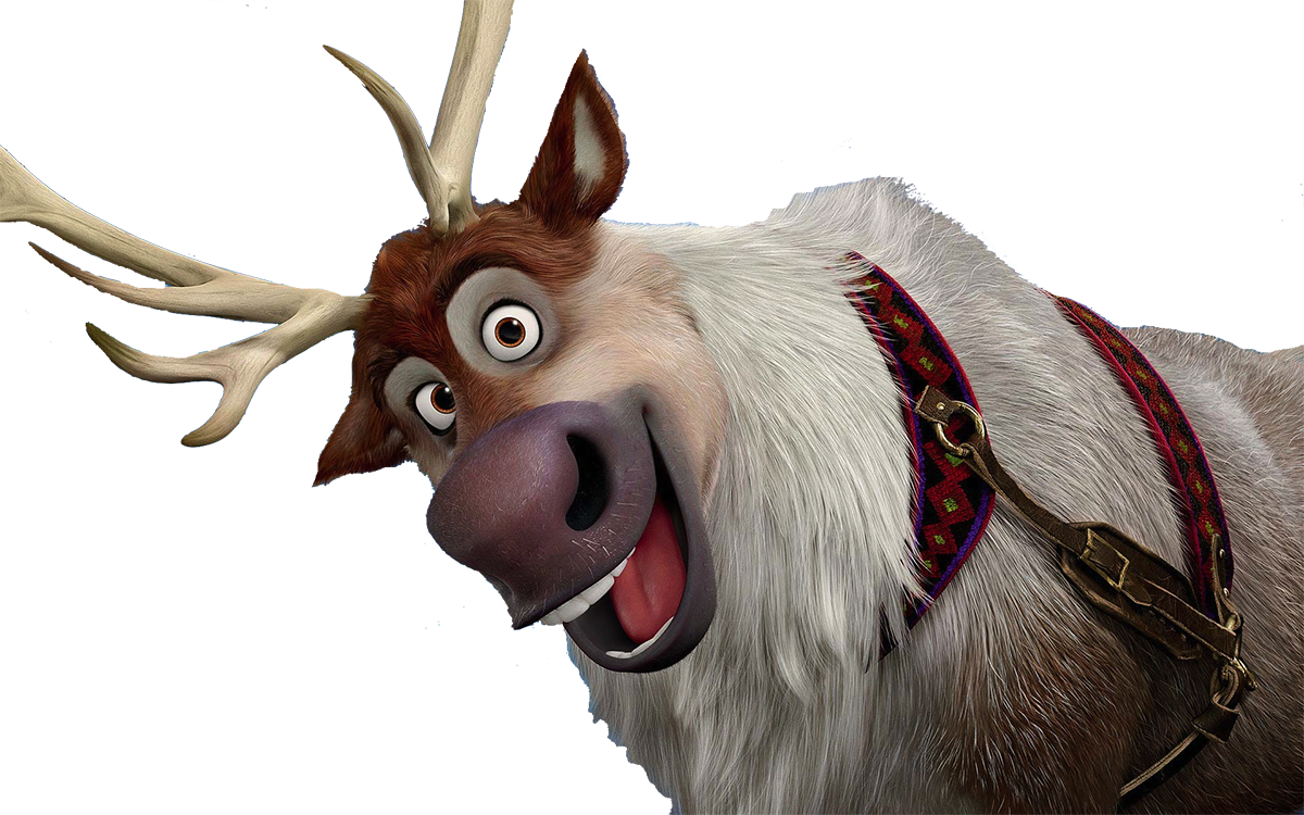 Sante And Reindeer Sun Laghs Clipart - Sven Png Transparent Png (1200x750), Png Download